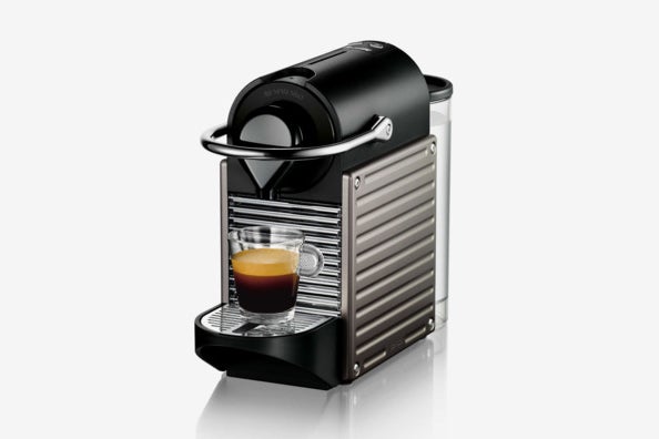 Nespresso by Breville Pixie Espresso Maker in Titanium.